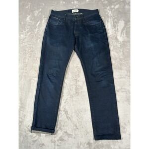 Taylor Stitch Selvedge Jeans Men 31x30 Blue Distressed Button Fly Slim Huckberry